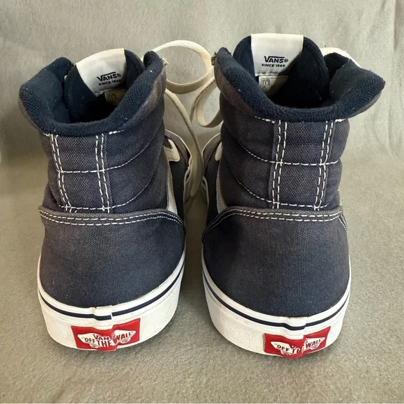 Vans Off The Wall Sk8 Hi Dark Blue Skateboard High Top Shoes Men’s Size 11.5 - Picture 4 of 10